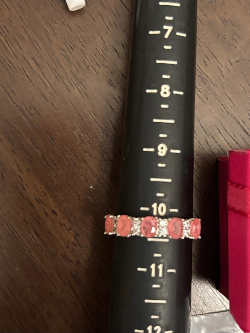 Brand new rhodium plated with rose quartz ring size 10 retail $144